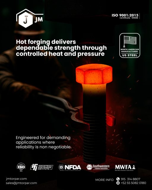 Quality you can trust, forged in North America.
We combine advanced processes with certified materials to produce components that outperform in demanding environments.
#MadeInUSA #NorthAmericanManufacturing #ForgedComponents #QualityEngineering #JmTorPar #Jm
