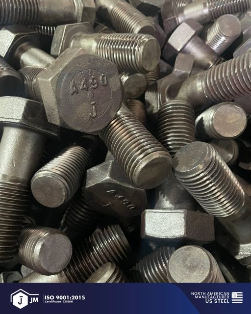 High-performance A490 heavy hex bolts you can rely on.
At JM Tor Par, we manufacture A490 Type 1 & Type 3 structural bolts, available from 5/8" to 1-1/2" in diameter and lengths up to 48".

Built to meet standards. Engineered to last.

📩 Contact us today!
🌐 jmtorpar.com
📧 sortiz@jmtorpar.com 

#Construction #Steel #Engineering #Fasteners #Bolts #A490 #StructuralSteel #Quality #Manufacturing