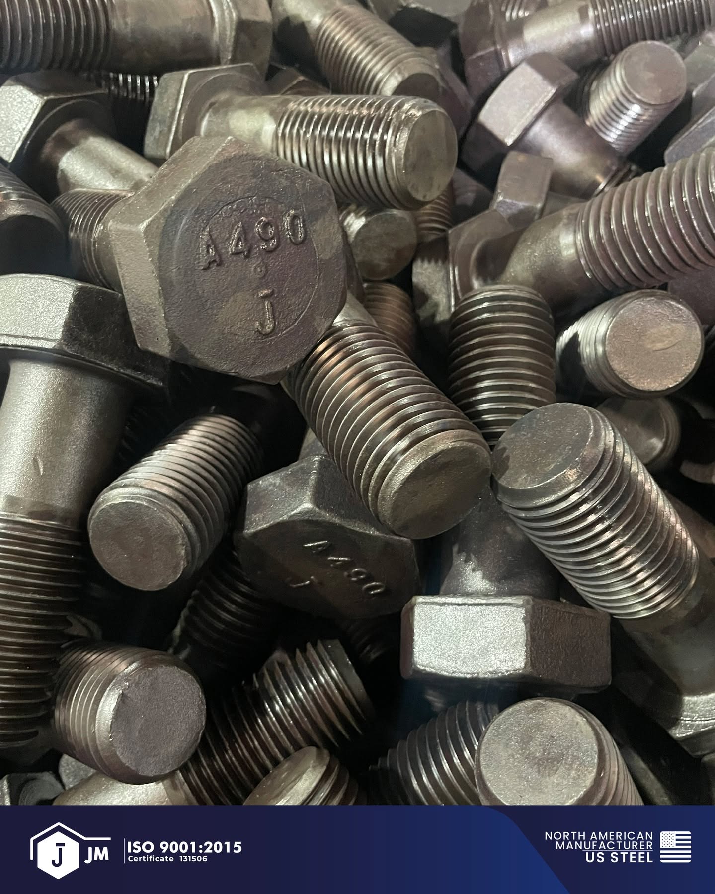High-performance A490 heavy hex bolts you can rely on.
At JM Tor Par, we manufacture A490 Type 1 & Type 3 structural bolts, available from 5/8" to 1-1/2" in diameter and lengths up to 48".

Built to meet standards. Engineered to last.

📩 Contact us today!
🌐 jmtorpar.com
📧 sortiz@jmtorpar.com 

#Construction #Steel #Engineering #Fasteners #Bolts #A490 #StructuralSteel #Quality #Manufacturing