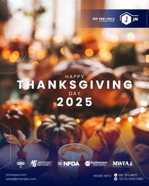 Today, we give thanks to our valued clients and business partners across the United States.
Thank you for trusting JM to be part of your success. Your confidence and continued partnership inspire us to deliver quality, commitment, and reliable solutions every day.
From all of us at JM, we wish you a warm and joyful Thanksgiving.
We look forward to growing together and strengthening our collaboration in the year ahead.
#Thanksgiving2025 #Thankful #Gratitude #JMTorpar #USMarket #BusinessPartners #ClientAppreciation #IndustrialSolutions #QualityCommitment