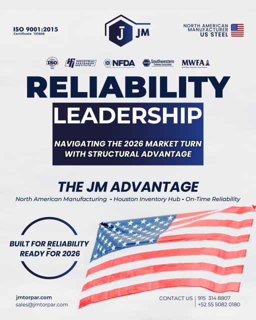 The market is turning. The question is Are you ready for it?
A new growth cycle is taking shape across manufacturing and fasteners. Demand is strengthening, inventories are tight, and the regulatory landscape continues to evolve. In this environment, reacting isn’t a strategy structure is.
At JM, we’ve built our model around reliability:
- A fully integrated North American manufacturing platform (USA + Mexico)
- Unified quality systems and full material traceability
- U.S.-based inventory presence for faster releases
- Secured capacity aligned ahead of the surge
- A relentless focus on OTIF performance
We’re not preparing for the market after it arrives. We’re positioned before it peaks.
In this article, we share how we’re approaching 2026 and how structural advantage turns volatility into opportunity.
Ready to strengthen your supply chain and plan with confidence? Contact us today to discuss your needs.