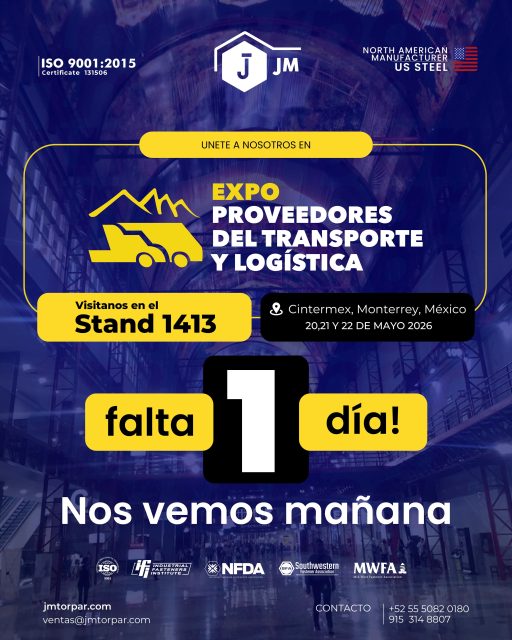 ¡Falta solo 1 día! 
Nos vemos mañana en la Expo Proveedores del Transporte y Logística 2026
📍 Stand 1413 | Cintermex, Monterrey
Ven a conocer todo lo que tenemos preparado para ti.
¡Te esperamos!

#ExpoProveedores #Transporte #Logística #IndustriaMexicana #Monterrey