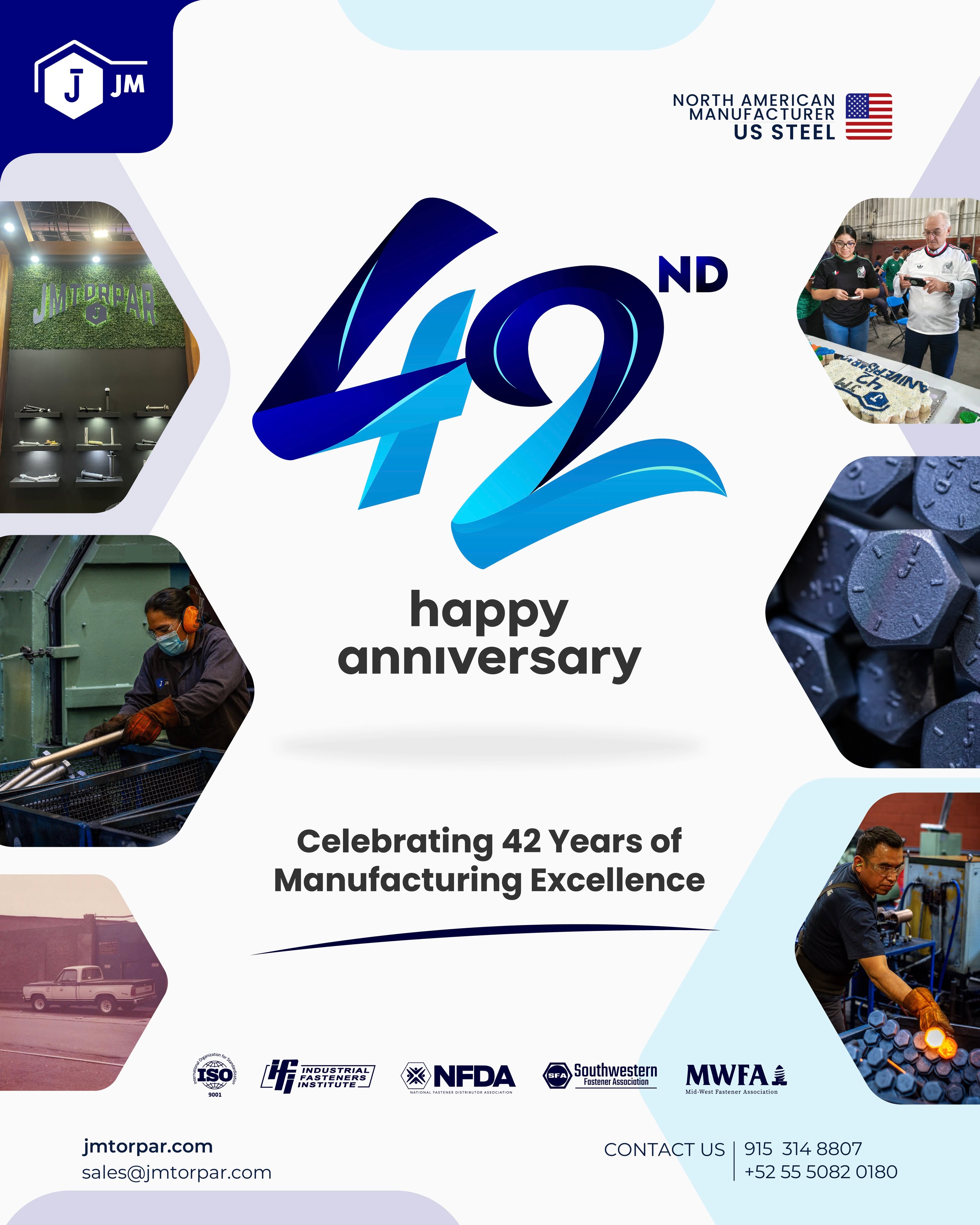 For 42 years, we've grown, innovated, and achieved great things together. Every accomplishment reflects the commitment, talent, and collaboration of an incredible team. Thank you to everyone who has been part of this journey. Here's to the memories we've created, the relationships we've built, and the exciting future ahead.