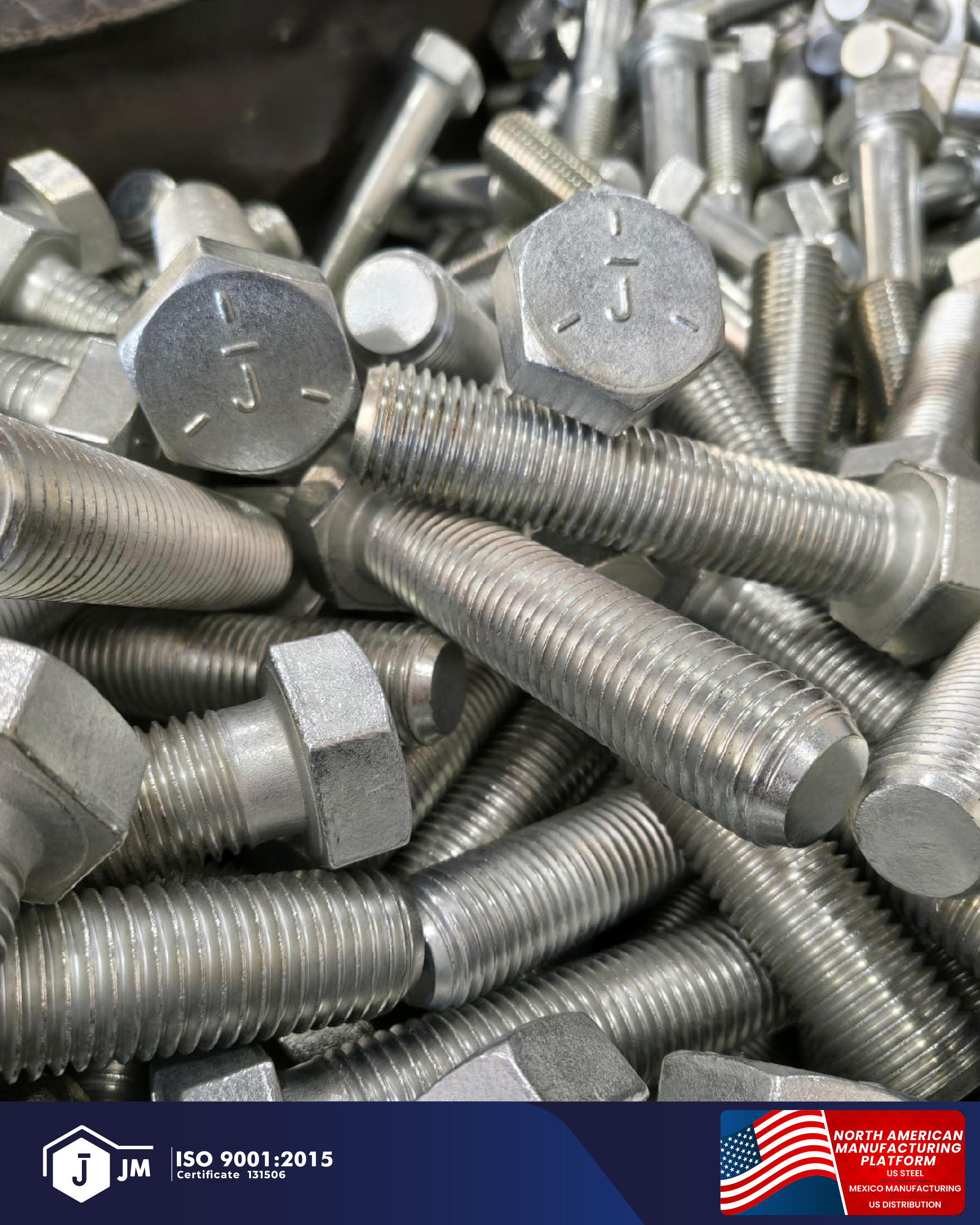 Strength You Can Trust. Quality You Can Count On.
Every bolt we manufacture is engineered for durability, precision, and consistent performance. Built to meet the highest industry standards, our fasteners are designed to keep your projects secure and reliable.
#Fasteners #HexBolts #IndustrialManufacturing #QualityFirst #ISO90012015 #MadeInNorthAmerica #SteelProducts #Engineering #Manufacturing #Reliability #JM