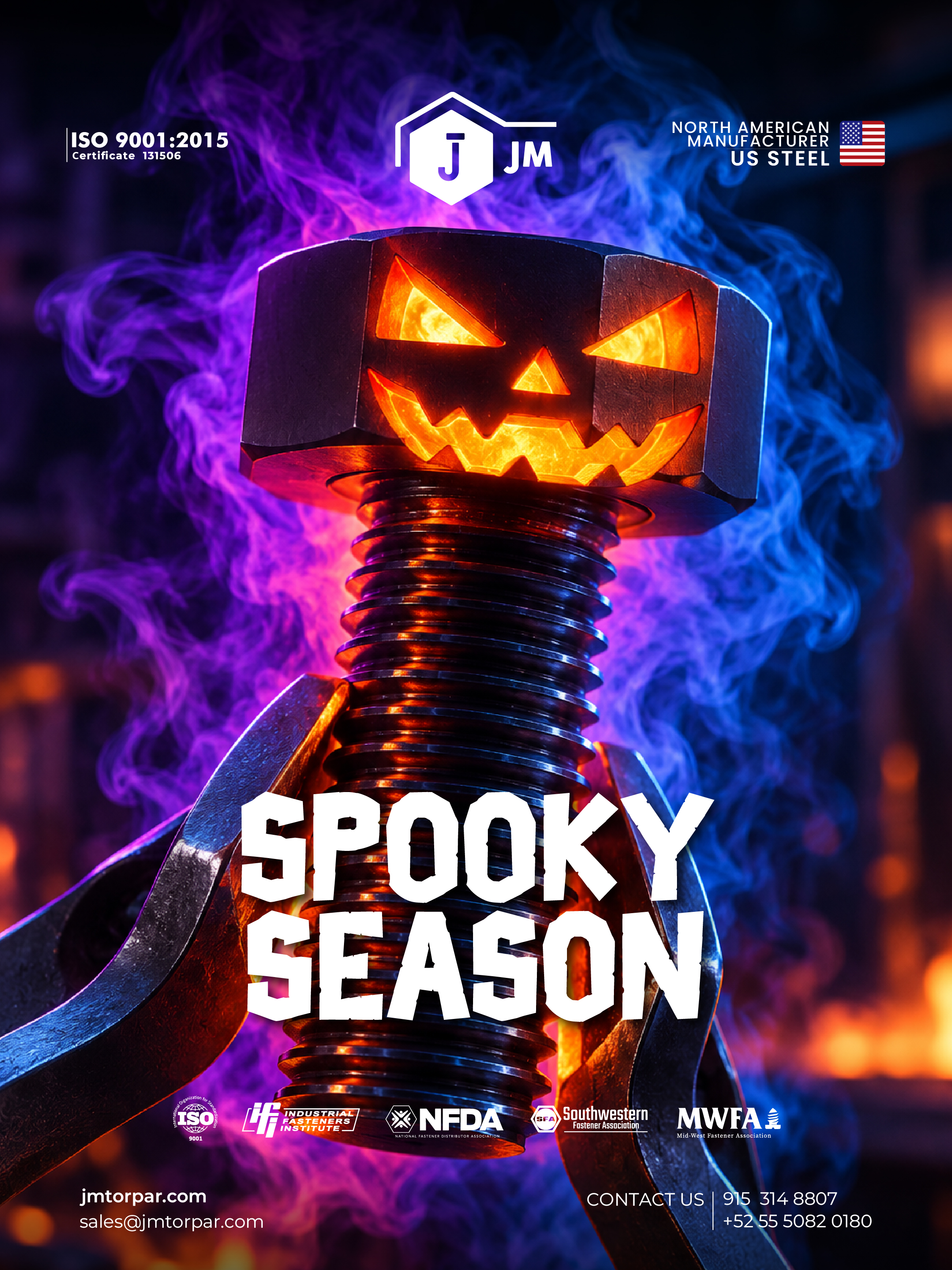 Forged for the spooky season. 🎃🔩
#JMTorPar #HotForging #HotForged #IndustrialFasteners #SpecialFasteners #ForgedFasteners #Halloween #SpookySeason #Halloween2026 #ForgedForStrength #Manufacturing #MadeToPerform